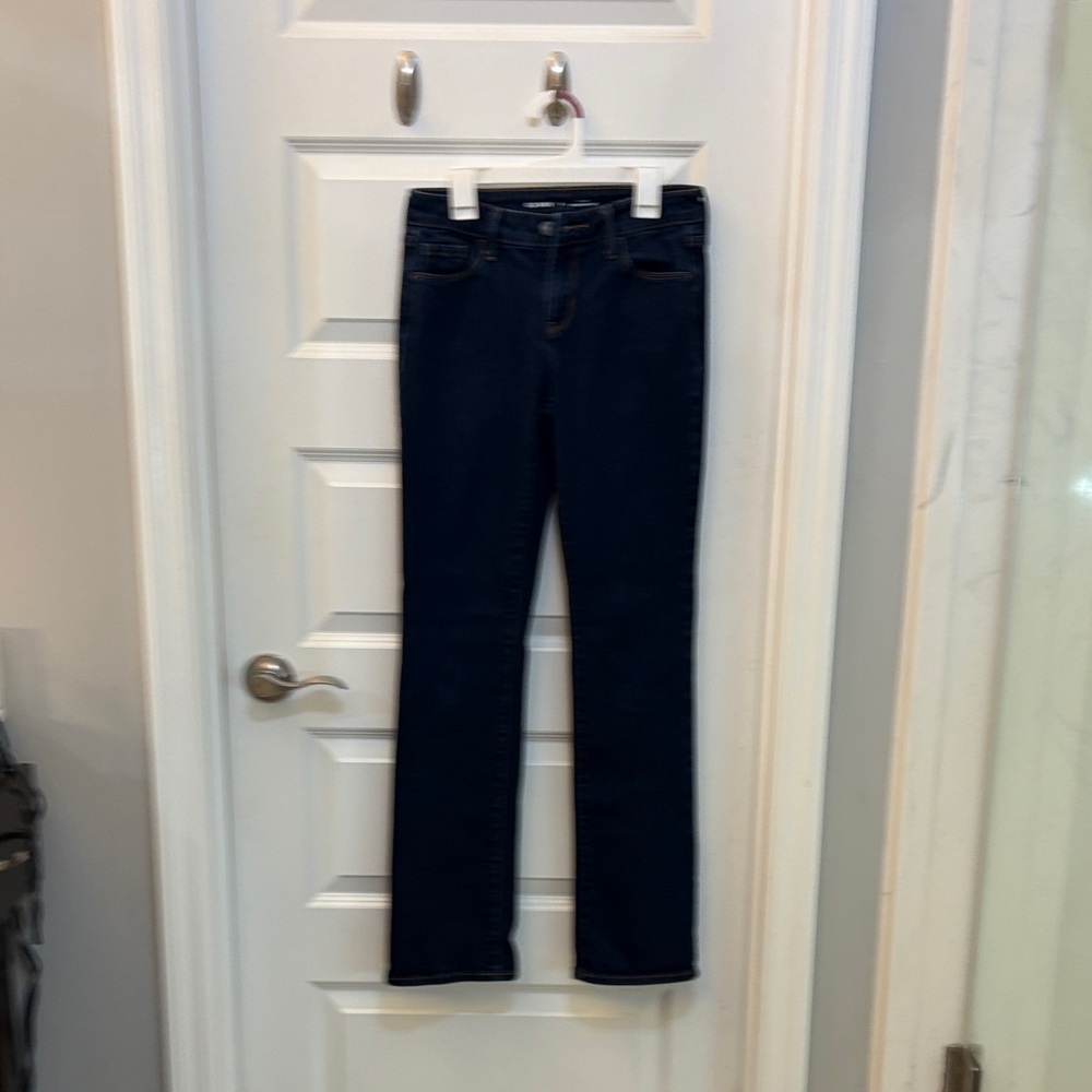 Old Navy Women's Dark Blue Straight Leg Jeans